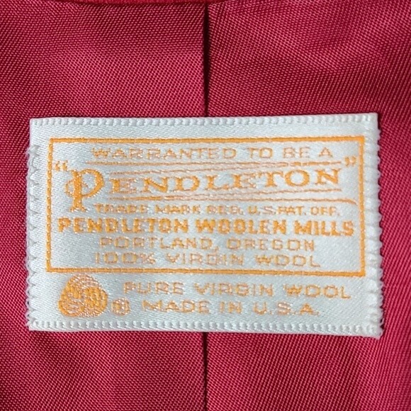 Pendleton 100% Virgin Wool Red Blazer - Picture 8 of 9
